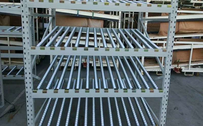 4.5T Roller Storage Rack SGS Gravity Flow Shelving Systems Silver