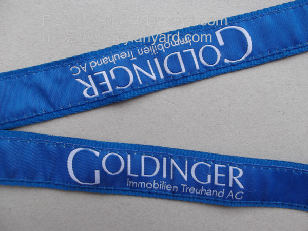 Jacquard logo Label Overlaid Lanyards