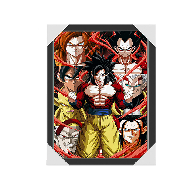 Triple Transition Flip Anime Poster 11''X17'' Dragon Ball Z Anime 3D Posters For Home Decoration