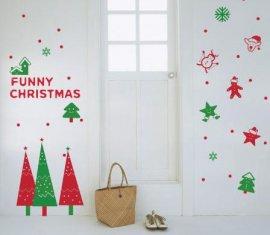 The Classic PVC Removable Christmas Wall Decoration Flower Stickers F194