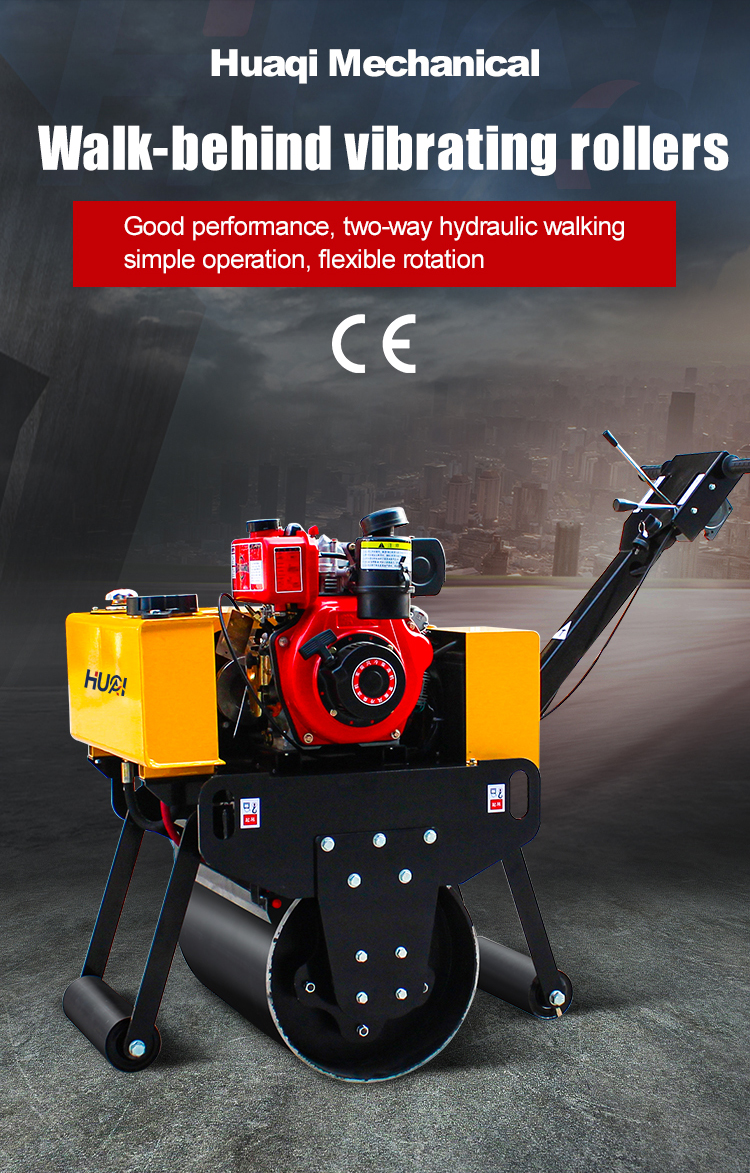 Road Construction Machinery 0.5 Ton Vibration Single Drum Road Roller with EPA Engine