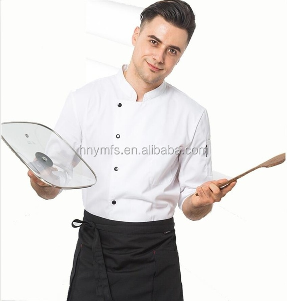 Best Price Hotel Kitchen White Cook Uniforms Restaurant Clothes Chef Clothing Coat Jacket