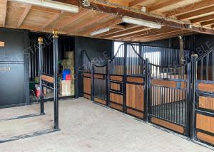 Quality Metal Structure Wooden Water Resistant European Horse Stalls Heavy Duty wholesale