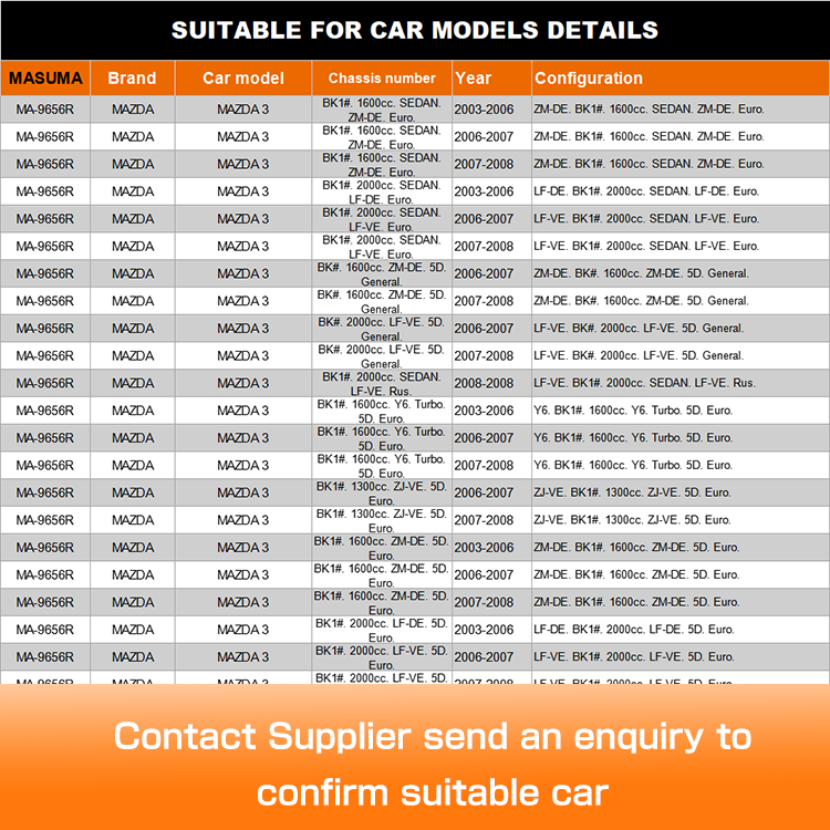 MAZDA AXELA BK3P Lower Control Arm B32H-34-300D by MA-9656R MASUMA OE NO. B32H-34-300D