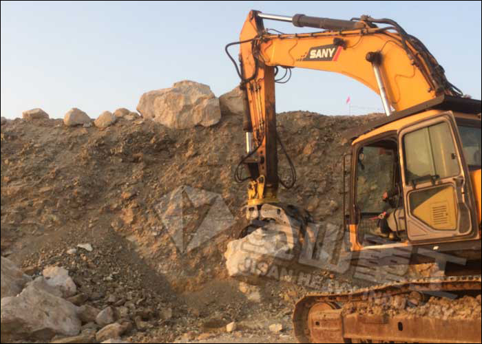 Hydraulic Rotating Excavator Log Grab Wear Resistant Fit CAT320 20 Ton Excavator