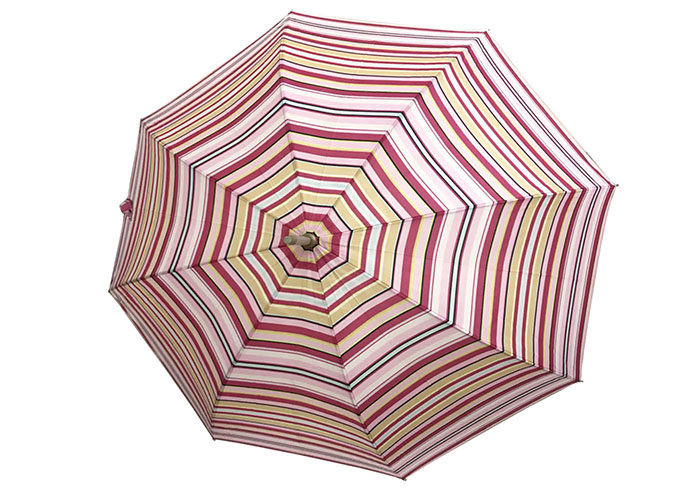Colorful Aluminum Striped Kids Rain Umbrella , Portable Umbrella For Rain And Wind