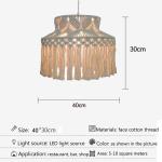 Nordic Bohemian chandelier creative living room LED lamp kitchen bedroom cotton