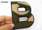 Camouflage Letter Chenille Towel Patches Sew - On Backing 4.5" Tall