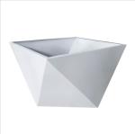 Special Design Galvanized Steel Planter White Powder Coated Flower Pot