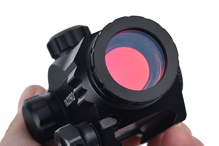 1x Mini Red Dot Sight for Hunting Illumination 6 Levels Red Push Botton Type