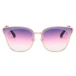 Womens Cat Eye Metal Frame Sunglasses Mirrored Tint Lenses CE