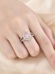 0.89ct Lab Created Synthetic Fancy Pink CVD Diamond IGI Certified 18K White Gold