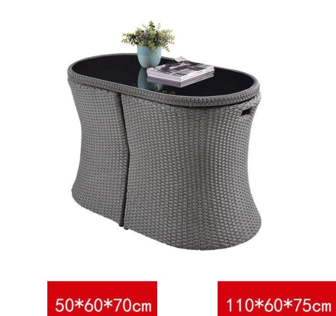 Indoor Outdoor Patio Rattan Bistro Dining Set Balcony Chair Leisure Space Saving