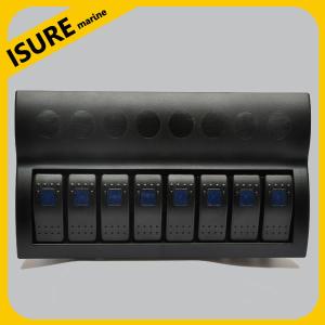 Quality 8 GANG WATERPROOF MARINE/BOAT CARAVAN Blue LED White SWITCH PANEL + BREAKER wholesale
