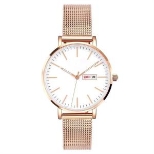 Quality Rose Gold Women Quartz Wrist Watch 3BAR Waterresistant 3Needles wholesale
