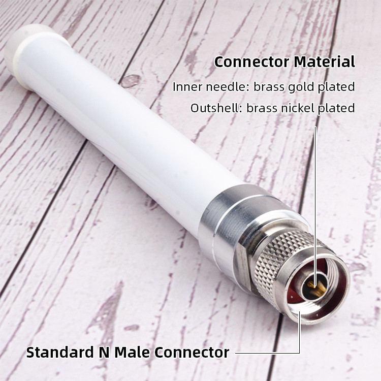 N Male OMNI Directional Fiberglass GSM 3G 4G Lte Antenna 1710MHz-2690MHz 20W