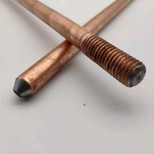 Quality 5/8'' Threaded Copper Clad Earth Rod Hot Tub Grounding Rod wholesale