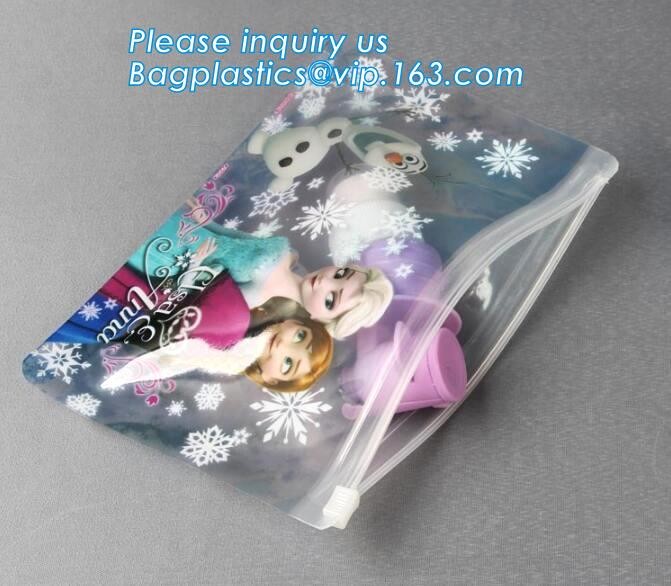 Trim PVC Cosmetic Bag Waterproof Slider Gusset Zipper Makeup Case Beauty Pouch, Logo printed luxury holographic PVC make