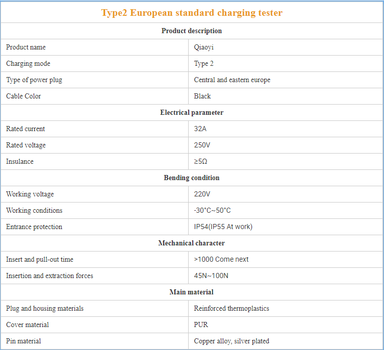 CE Approved Portable EV Charger Tester For Type 2 EV Vehicle Charger