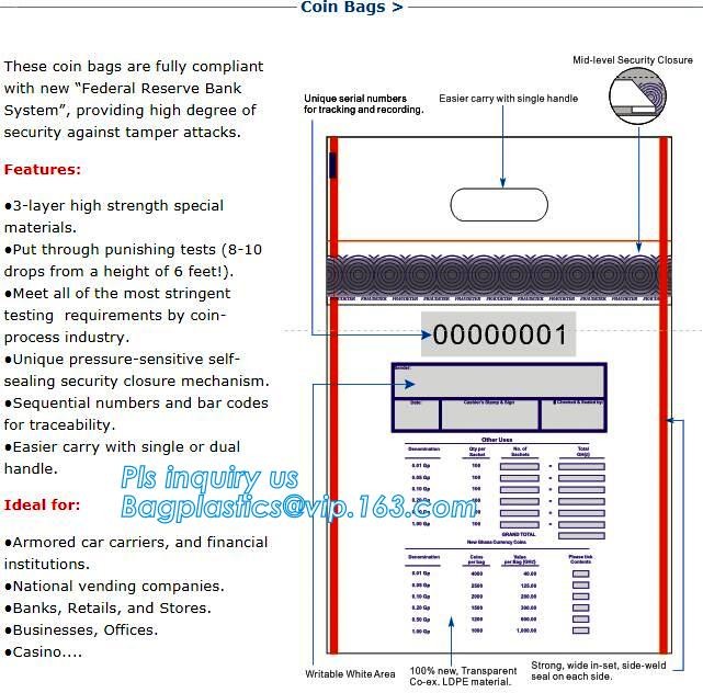 Opaque Tamper Evident Sealing Plastic Bank Money Steb Security Bag / Custom Self Adhesive Plastic Courier Bag, bagease