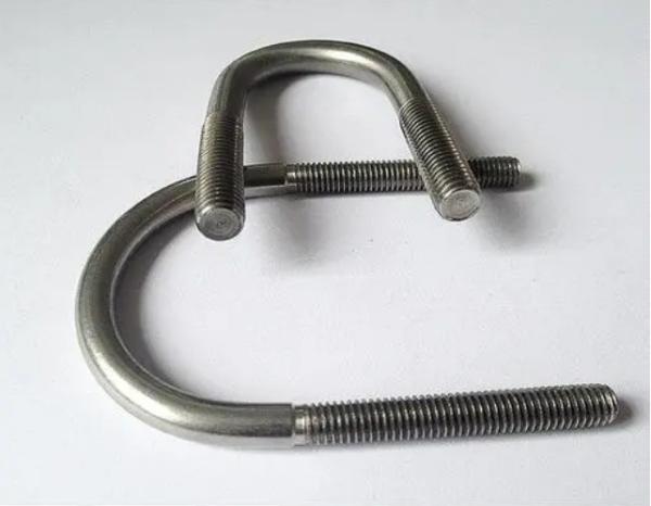 U Shape Bolts 4mm Stainless Steel Trailer Axle Square Bent Flat U Shaped Bolt Ss