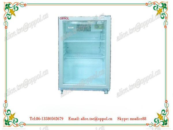 OP-121 New Fashion Hot Sales Three Layers Mini Freezer , Glass Door Lab