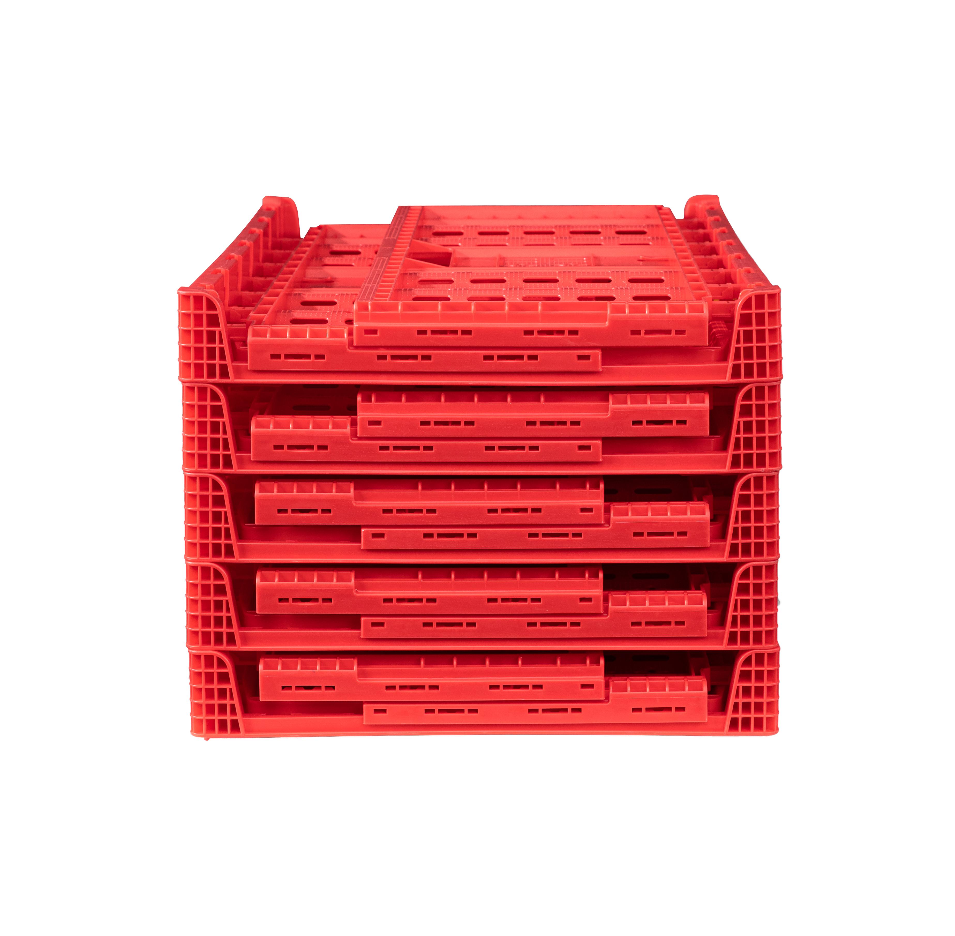 Collapsible Vented Storage Crate 600x400x300mm PP for Transportation and Supermarket