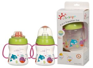 Quality Non Spill 2 In 1 BPA Free 6 Month 6 Ounce Baby Sippy Cup wholesale