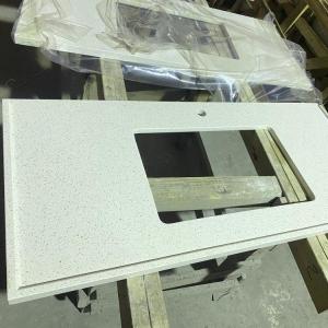 Quality OEM High Stain Resistance Quartz Stone Kitchen Countertop With Sink wholesale