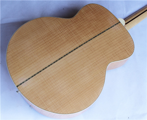 Chibson J200s 12 string acoustic guitars,solid spruce top, flamed maple back and side, free shipping