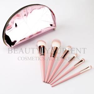 Quality 6pcs Private Label Makeup Brushes Custom Logo Synthetic Hair With Cute Bag wholesale