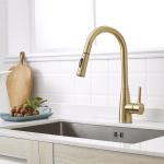 Steel 304/316 Kitchen Water Low Lead Mixer Tap Flexible Kitchen Gold Color