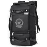 Black PU Waterproof Climbing Backpack Water Resistant Hiking Backpack OEM/ODM