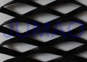 Quality Lightweight Black Expanded Metal Powder Coated For Facade / Stair Towers wholesale
