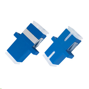 SC UPC Fiber Optic Adapters With Clear White Dust Cap Simplex Single Model