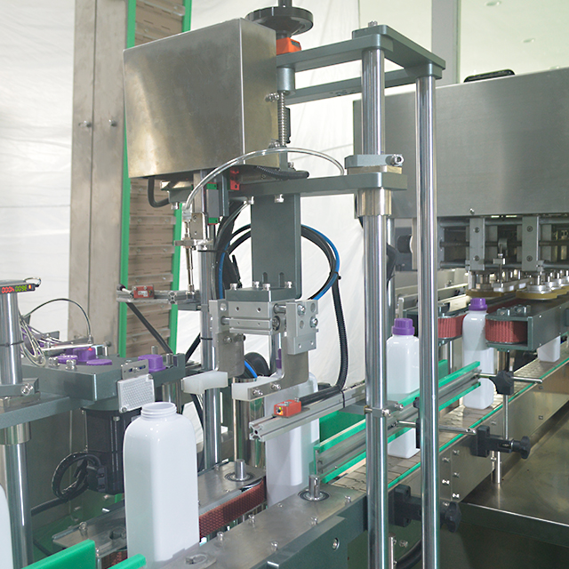 Fully Automatic Lower Cap Linear Capping Machine for Laundry Detergent Shampoo Bottles