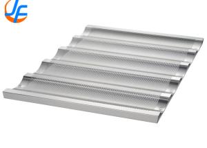Quality RK Bakeware China 5 Loaf Glazed Aluminum Baguette Baking Tray/ French Bread Pan wholesale