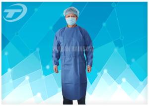 Water Resistant PP Disposable Scrub Suits / Isolation Gowns with knitted cuffs