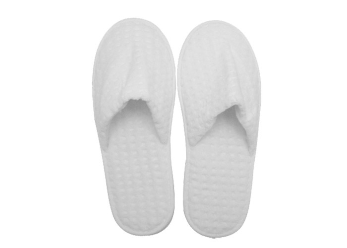 White Waffle Disposable Hotel Slippers Hotel Guest Room Slippers For Adults