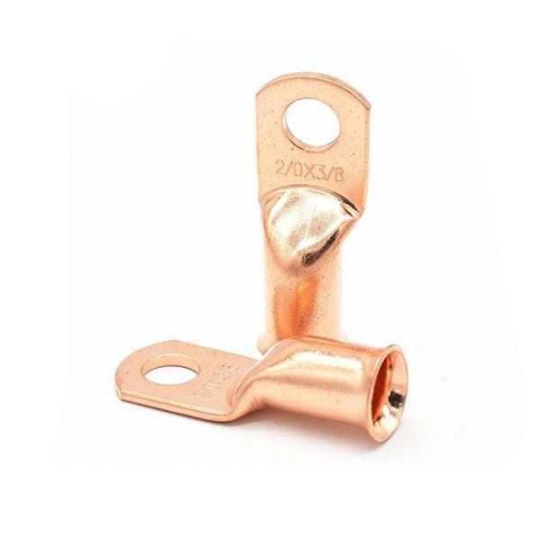 600v to 35 KV AWG Battery Tubular Cable Lug with Bell-end / Purple Copper Ring