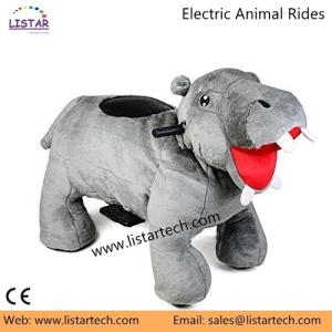 Quality battery rechargeable motorized plush riding pug walking animal rides wholesale
