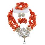 Good quality Elegant African Beads Jewelry Sets Senegal/ghana Wedding Handmade