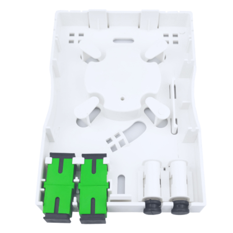 2 Cores SC APC Plastic Fiber Optic Faceplate Socket Panel for Indoor in FTTH Network