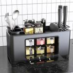 Dustproof 43cm Length Steel Kitchen Basket Rack For Seasoning