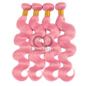 Quality Pink Body Wave Remy Human Hair Bundles Sew In Weave Bundles Brazilian Bundle Deals wholesale