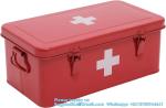 First Aid Medicine Box, First Aid Kit Supplies Bin, Metal Medicine Storage Tin,