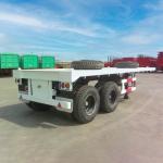 Heavy Duty Fuwa Axle 13t Semi Flat Bed Trailer For Sale