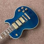 Wholesale and Hot selling OEM Custom blue L-P superme electric guitar