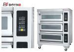 Commercial Industrial Three Layer Six Trays Deck Oven With Long Glass Electric
