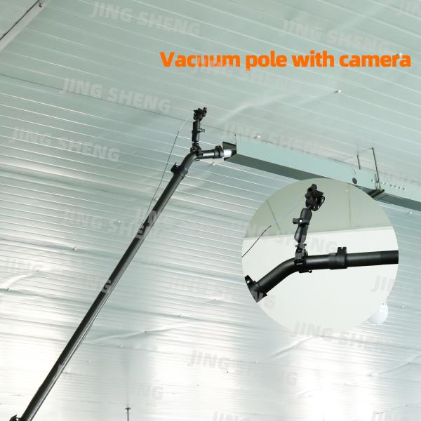 30ft Plug-in Carbon Fiber Gutter Vacuum Pole with Camera for Gutter Cleaning